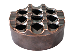 RAKI Scrumiera antivant metalica, D9,3xh4cm, finisaj cupru [1]