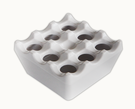 RAKI Scrumiera antivant patrata 9x9xh4,5cm melamina alba [1]