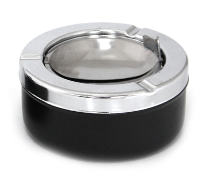 RAKI Scrumiera de exterior antivant 11xh5,5cm inox/plastic, neagra [1]
