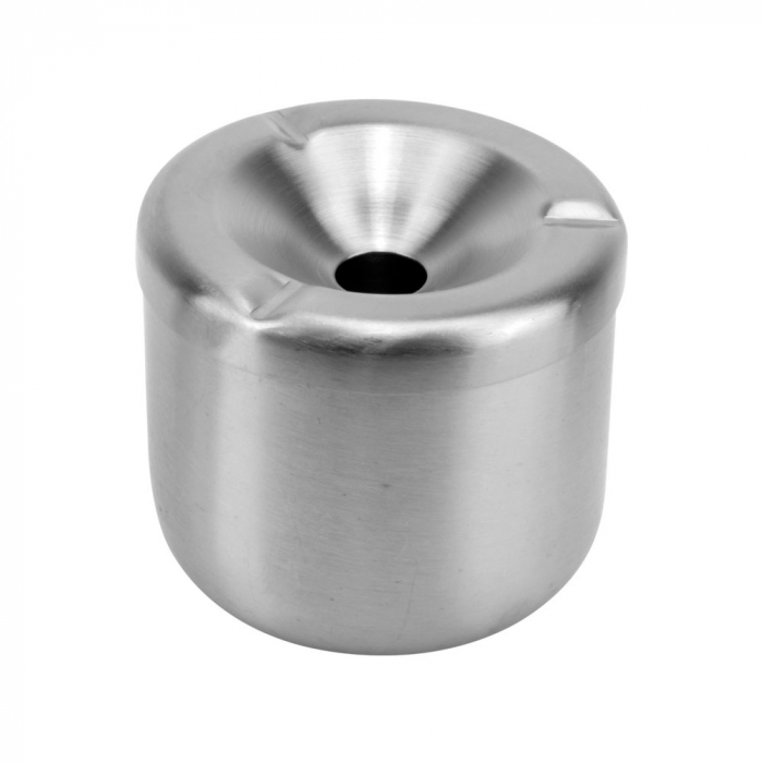 RAKI Scrumiera de masa antivant metalica, D10cm, argintie [1]
