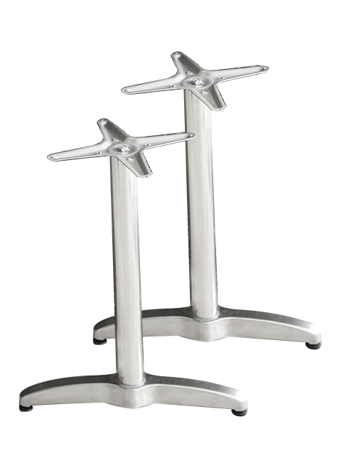 RAKI Set 2 picioare din aluminiu pentru masa cu blat dreptunghiular, h72cm [1]