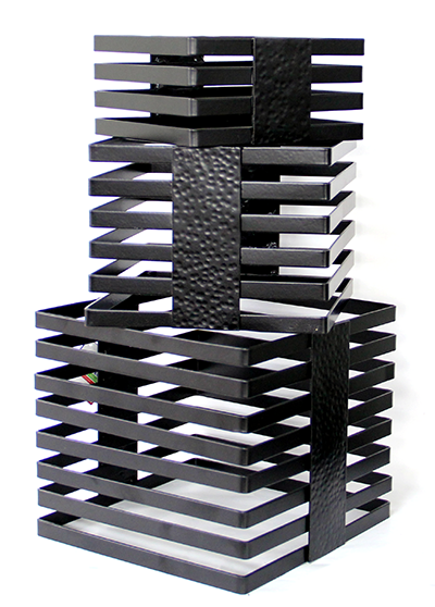 RAKI Set 3 standuri metalice expunere platouri, 15,5x15,5xh7,5cm, 17,5x17,5xh12,5cm, 20,5x20,5xh17,5cm [1]