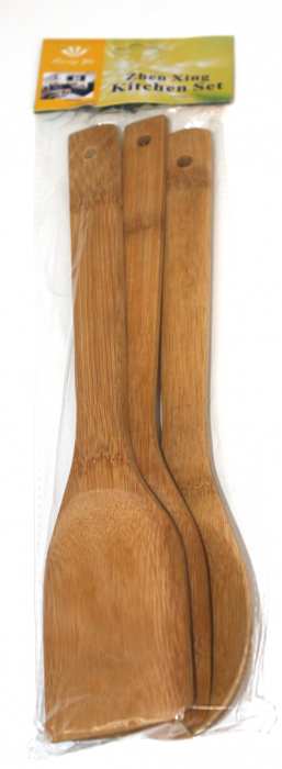 RAKI Set 3 ustensile pentru gatit din bambus [1]