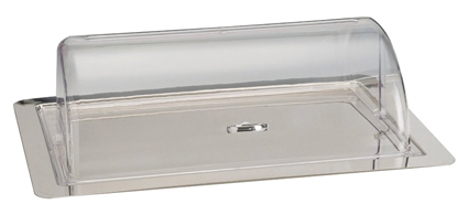 RAKI Set bufet, platou inox dreptunghiular cu capac rolltop policarbonat, 62x42xh18cm [1]