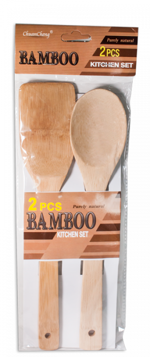 RAKI Set lingura si spatula bambus [1]