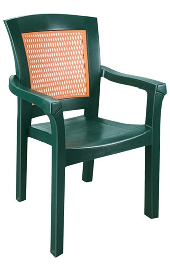 RAKI SIDE Scaun cu brate gradina, terasa, plastic, verde, 56x51xh90cm [1]