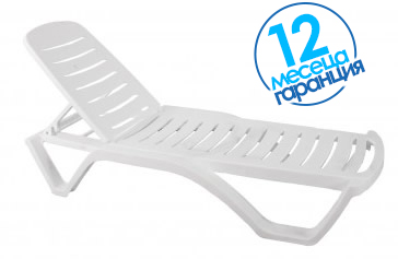 RAKI SOLARIUM AQUA Sezlong cu cotiera 200x72xh30,5cm culoare alba [1]