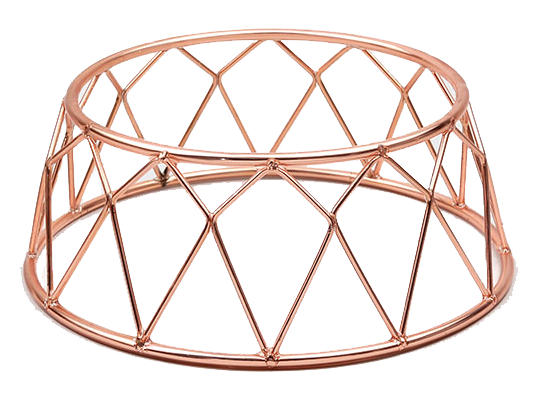 RAKI Stand expunere metalic 3D non alunecare, 25x21,2xh10cm, finisaj cupru [1]