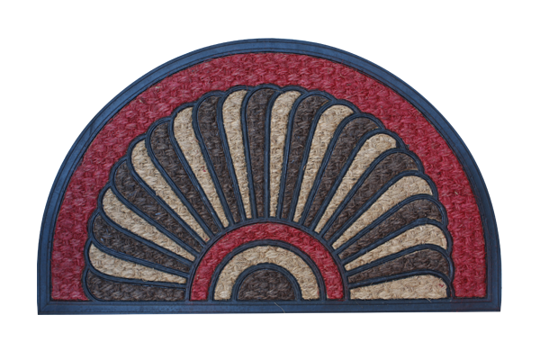 RAKI Stergator intrare semirotund, cauciuc si fibra de nuca de cocos 75x45cm [1]