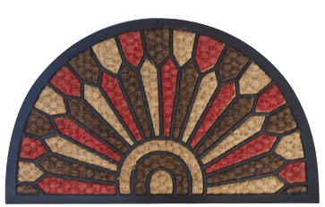RAKI Stergator intrare semirotund, cauciuc si fibra nuca de cocos 75x45cm [1]