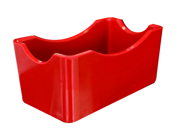 RAKI Suport dreptunghiular melamina pliculete zahar, 12x6,5xh5cm, rosu [2]