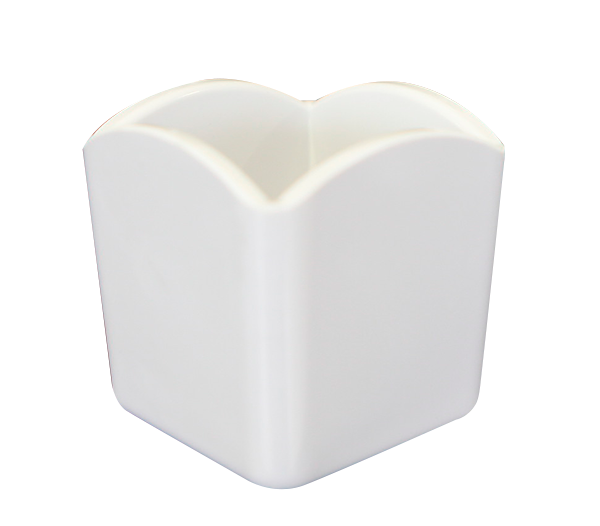 RAKI Suport patrat melamina pliculete zahar, 6,5x6,5xh6,5cm, alb [1]