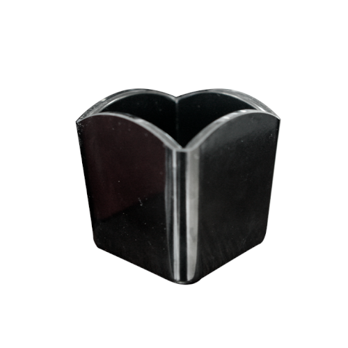 RAKI Suport patrat melamina pliculete zahar, 6,5x6,5xh6,5cm, negru [1]