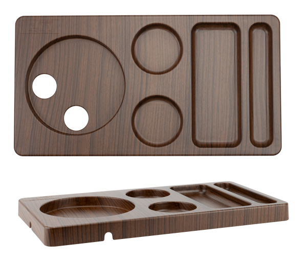 RAKI Tava bun venit, servire bauturi calde, 42x22xh2,8cm, plastic cu aspect lemn [1]