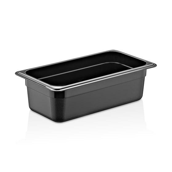 RAKI Tava gastronorm policarbonat 1/3-100, 325x176x100mm, 3,6lt, neagra [1]