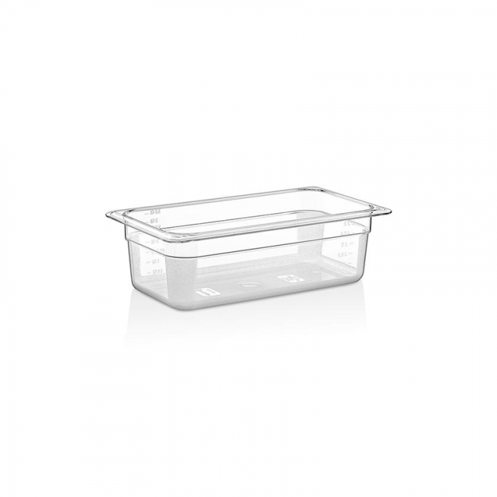 RAKI Tava gastronorm policarbonat 1/3-100, 325x176x100mm, 3,6lt, transparenta [1]