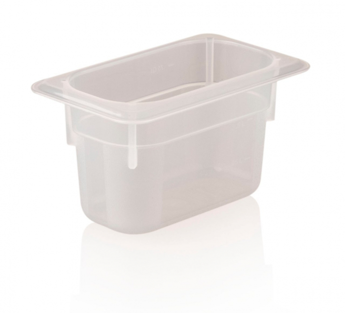 RAKI Tava gastronorm polipropilena 1/9-100, 176x108x100mm, 850ml, alba  [1]