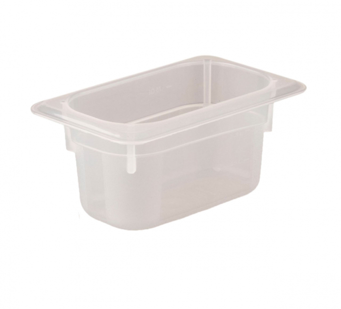 RAKI Tava gastronorm polipropilena 1/9-65, 176x108x65mm, 570ml, alba  [1]