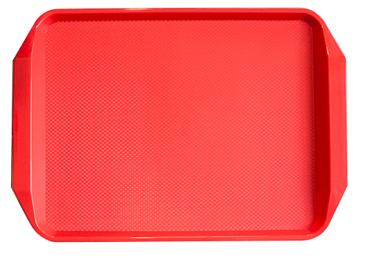 RAKI Tava servire dreptunghiulara, 42,5x30xh3,2cm, plastic, suprafata antialunecare, rosie [1]