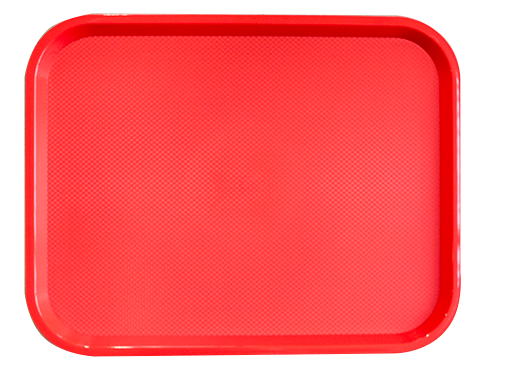 RAKI Tava servire dreptunghiulara, 45,5x35,5xh1,8cm, plastic, suprafata antialunecare, rosie [1]