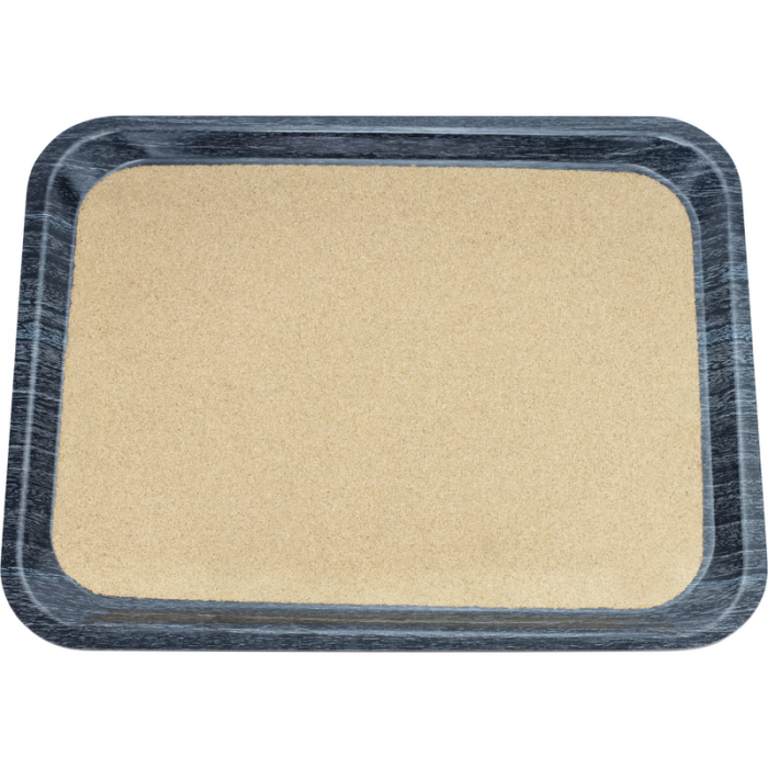 RAKI Tava servire dreptunghiulara cu baza din pluta, 53x37cm, plastic, culoare granit [2]