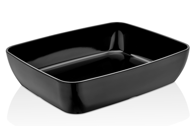 RAKI Tava universala melamina GN 1/2 325x265x75mm dreptunghiulara, neagra (42012 BL) [1]