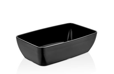 RAKI Tava universala melamina GN 1/4 265x162x75mm dreptunghiulara, neagra (42014 BL) [1]