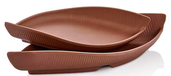 RAKI TERRA GONDOLA Platou servire 28,6x12,7xh4,8cm, melamina, cappuccino [1]