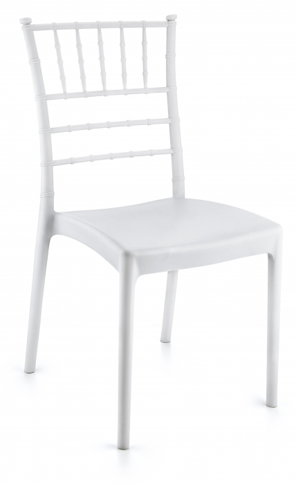 RAKI TIFFANY Scaun evenimente, plastic, alb, 44x42xh92cm [2]