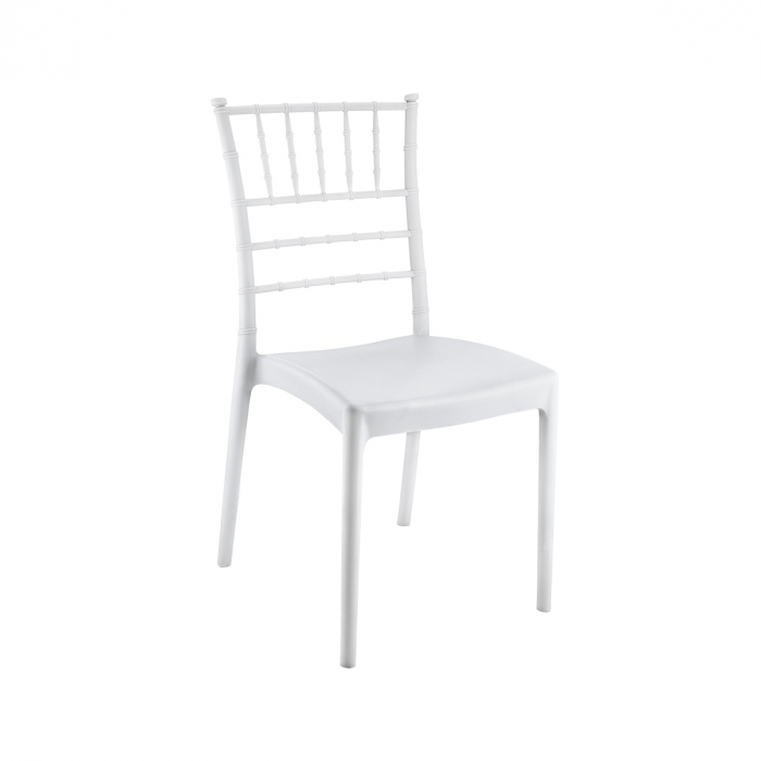 RAKI TIFFANY Scaun evenimente, plastic, alb, 44x42xh92cm [1]