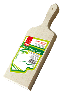 RAKI Tocator din lemn cu maner N5 38x20x1,5cm [1]