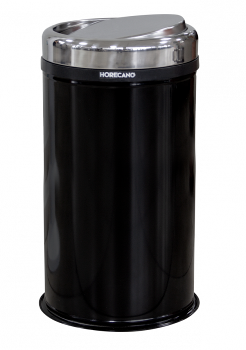 RAKI TULUN Cos de gunoi negru cu capac batant 45L, 31xh57cm [1]
