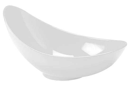 RAKI UATA Bol oval melamina, 36x22xh11-17cm, alb [1]