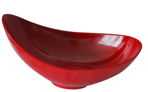 RAKI UATA Bol oval melamina, 36x22xh11-17cm, rosu [1]