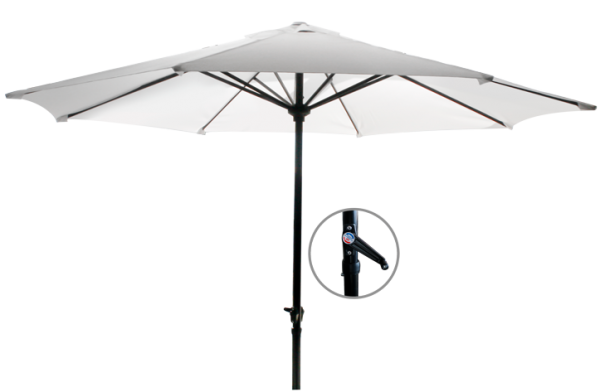 RAKI Umbrela soare cu mecanism rabatare 250cm alba (8230-B 108021) [1]