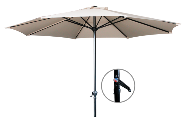 RAKI Umbrela soare cu mecanism rabatare 270cm bej (8230-B 108026) [1]