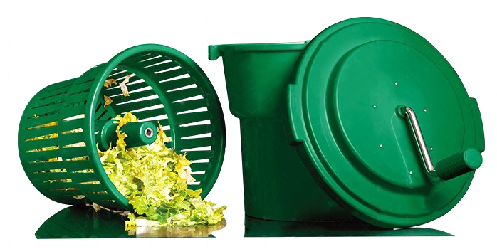RAKI Uscator salata profesional, 19lt, D46xh56cm, cos interior detasabil, plastic verde [3]