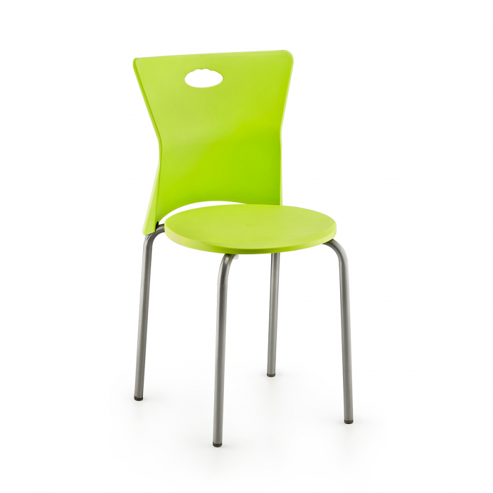RAKI VEGA Scaun polipropilena cu picioare aluminiu, 39x39xh79cm, verde [2]
