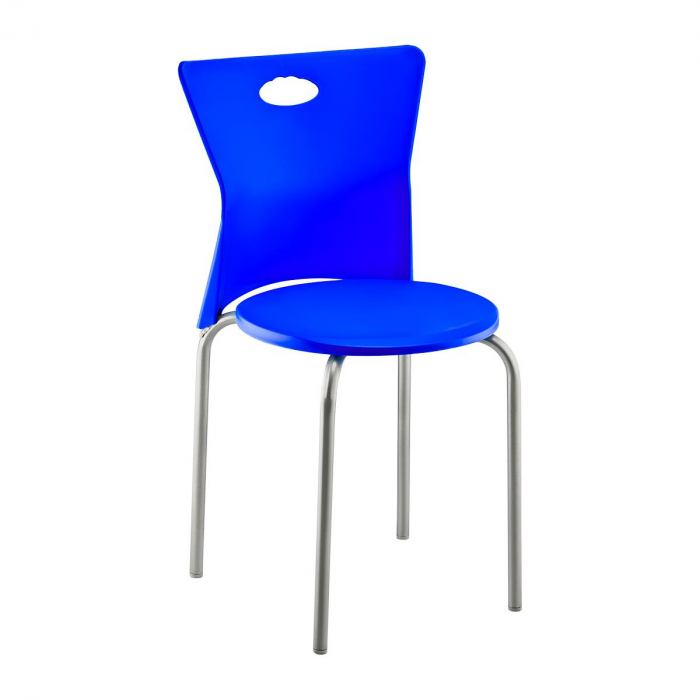RAKI VEGA Scaun polipropilena cu picioare aluminiu, 39x39xh79cm, albastru [1]
