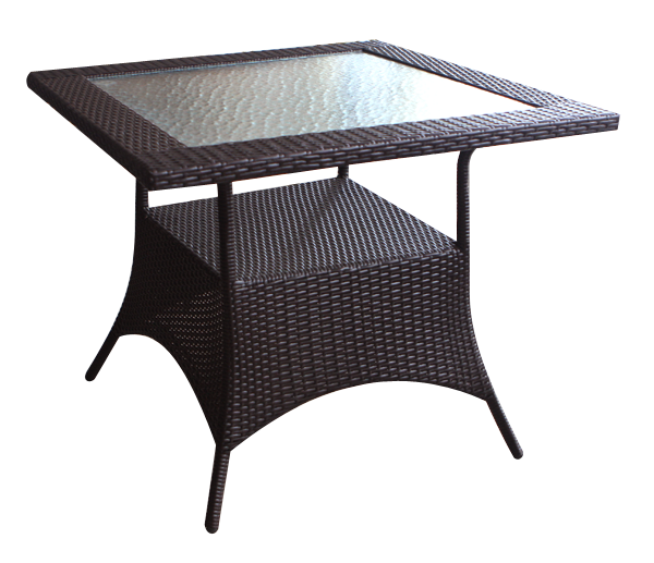 RAKI VERONA Masa gradina patrata din poliratan maro, 90x90xh72cm [1]