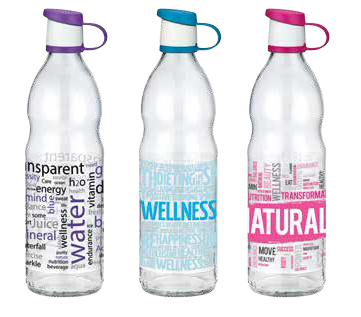 RAKI ZEN Sticla pentru apa cu decor 1l, din sticla, diferite decoruri si culori [2]