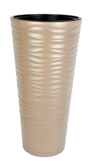 SERINOVA Ghiveci flori 30xh57cm, 5,5lt, 2 piese, moca [1]