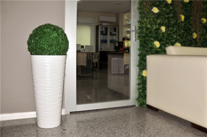 SERINOVA Ghiveci flori 40xh80cm, 13,7lt, 2 piese, antracit [2]