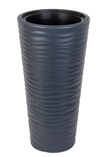 SERINOVA Ghiveci flori 40xh80cm, 13,7lt, 2 piese, antracit [1]