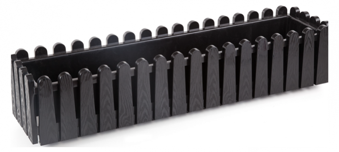 SERINOVA ISTANBUL Jardiniera flori pentru balcon 75x17xh19cm 14l, negru [1]