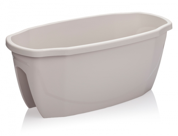 SERINOVA Jardiniera flori pentru balustrada balcon 58x29xh24cm 15,5l culoare alba [1]