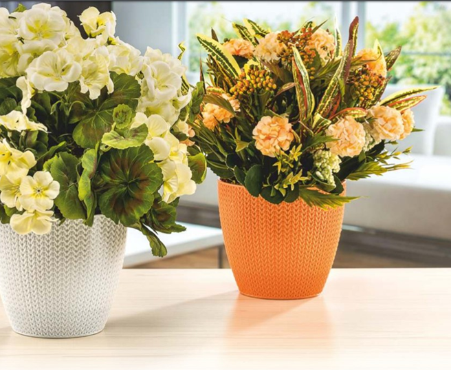 SERINOVA SUMELA Ghiveci flori 14xh12cm 1,4l bej [2]