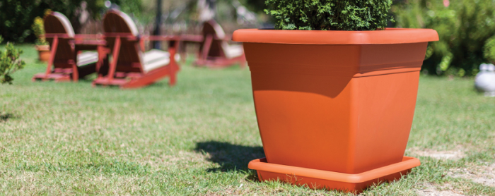 SERINOVA VILA Ghiveci patrat pentru flori 32x32xh30cm 17l culoare cafea [2]