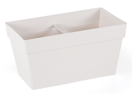 SERINOVA YALI Jardiniera flori pentru balcon 30x15,8xh17cm, 6,5lt, alba [1]