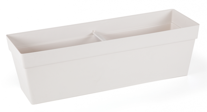 SERINOVA YALI Jardiniera flori pentru balcon 51,5x17xh15,8cm, 10,8lt, alba [1]